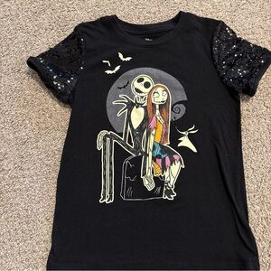 Disney Black Tee with Nightmare Before Christmas Design